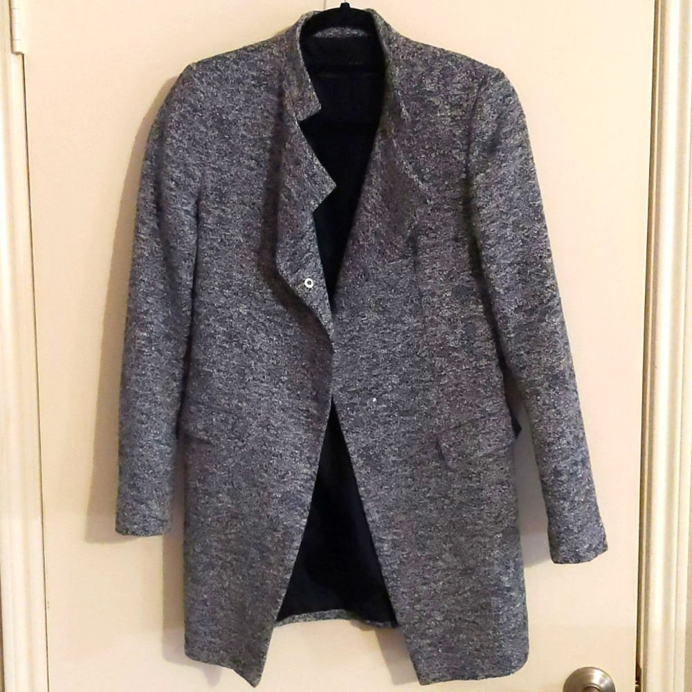 EUC!Zara Blue Tweed Jacket, Sz M